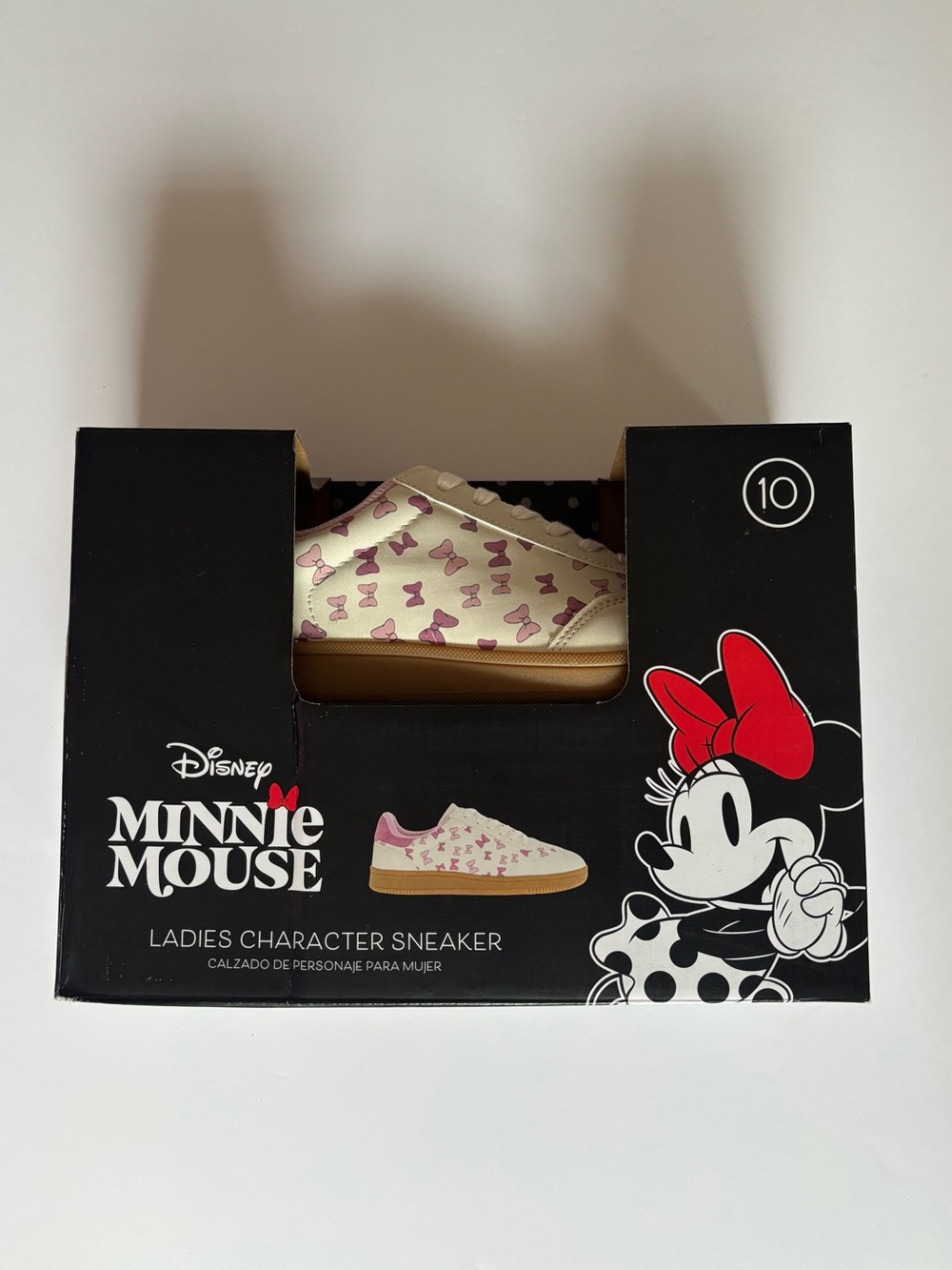 Disney Minnie Mouse Cream and Pink Bow Sneakers
